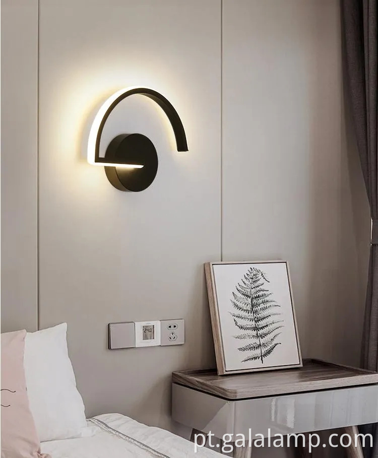 Lâmpada de parede led moderna e elegante para uso interno e externo